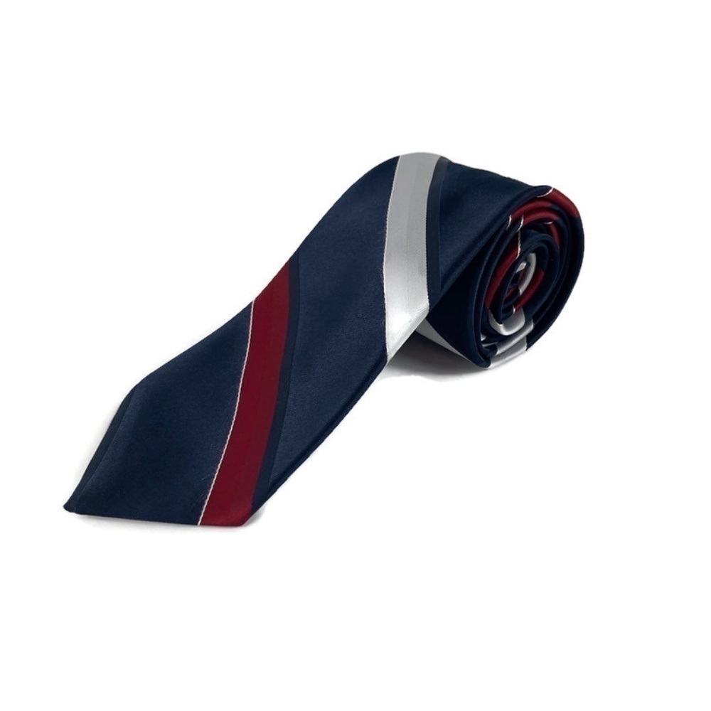 Wembley Polysilk Mens Tie Blue Red Striped